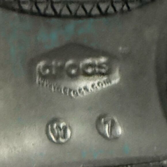 Women’s Crocs Neria Pro II Black/Colorful Print  Dual Comfort Clogs Size W7 - Picture 6 of 10